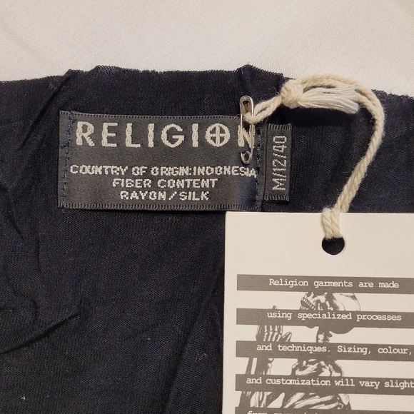 RELIGION Overlay Top - Black Grey Beige - Picture 7 of 7